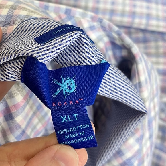 Egara Men’s Plaid Non-Iron Button Up Cotton Shirt - Picture 7 of 11